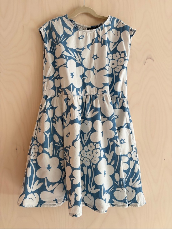 Uniqlo x Marimekko Other - Marimekko Blue and White Floral Casual Girls Dress